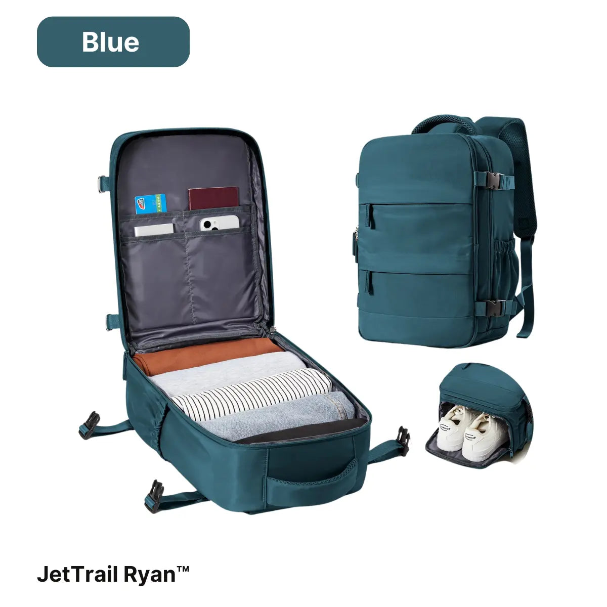 JetTrail Ryan™ Travel Backpack Cabin Bag Hand Luggage