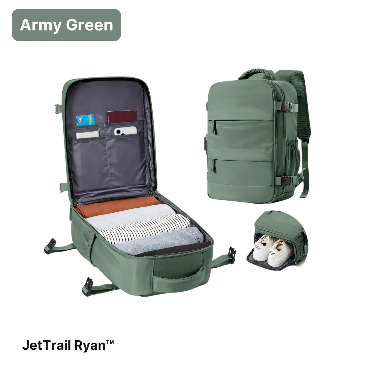 JetTrail Ryan™ Travel Backpack Cabin Bag Hand Luggage