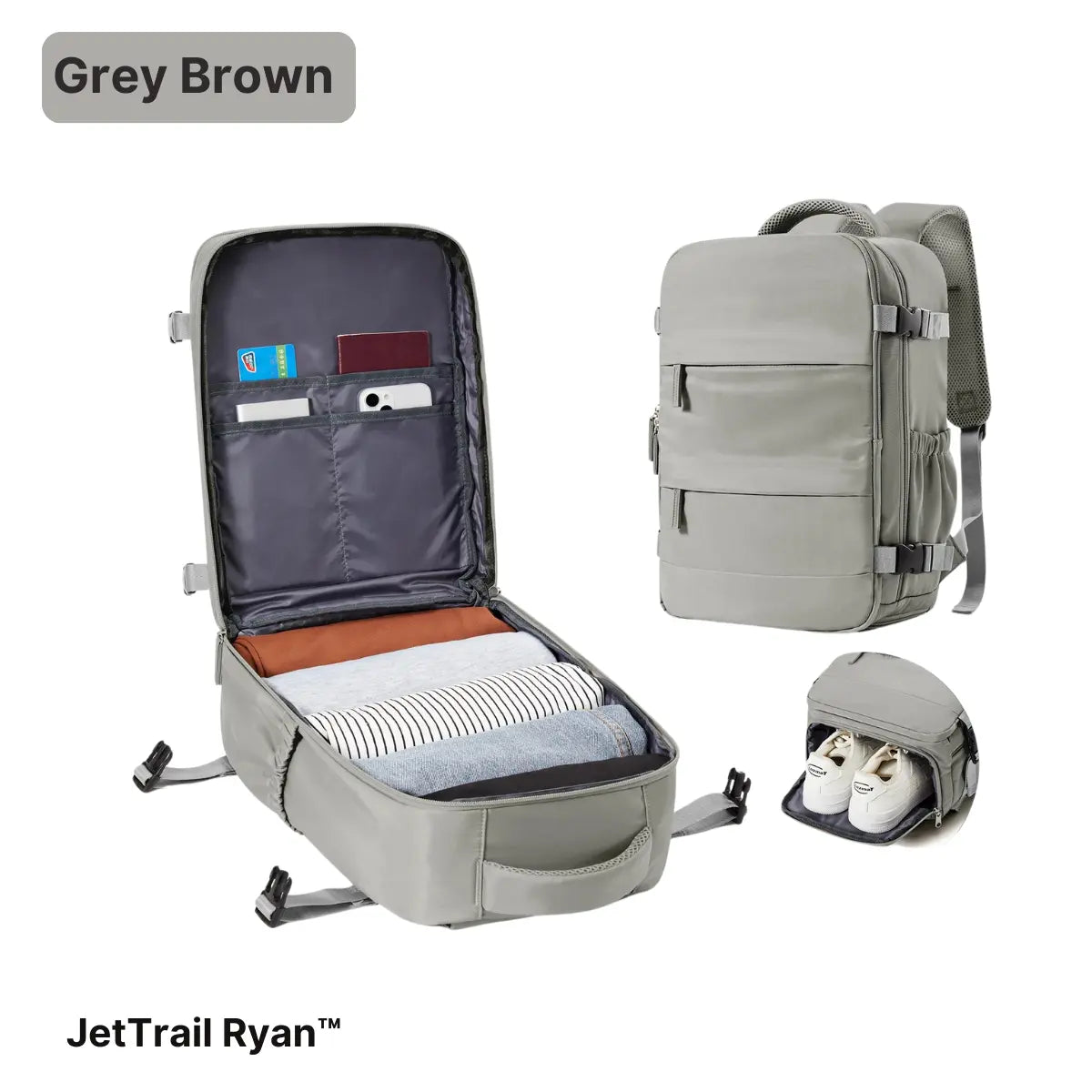 JetTrail Ryan™ Travel Backpack Cabin Bag Hand Luggage