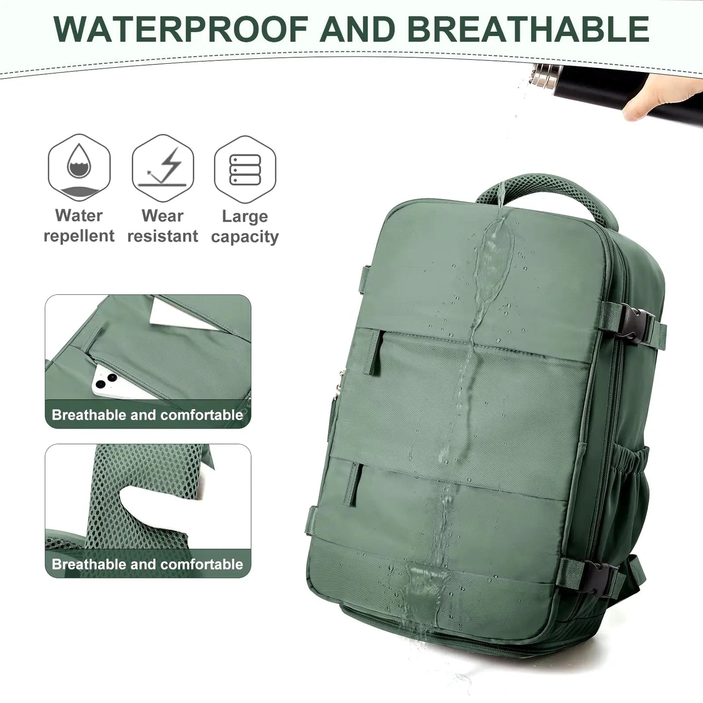 JetTrail Ryan™ Travel Backpack Cabin Bag Hand Luggage Leisure Laptop Backpack