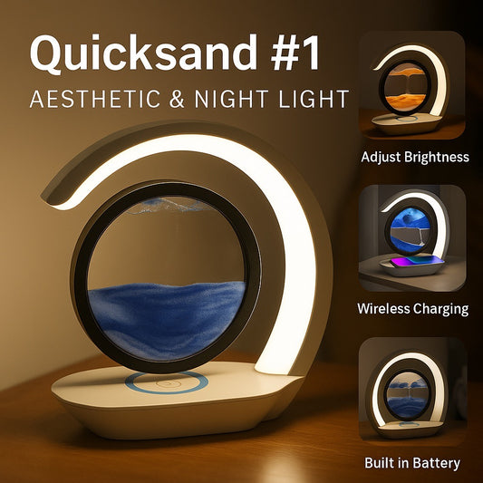 Quicksand Table Lamp Plus Wireless Charger